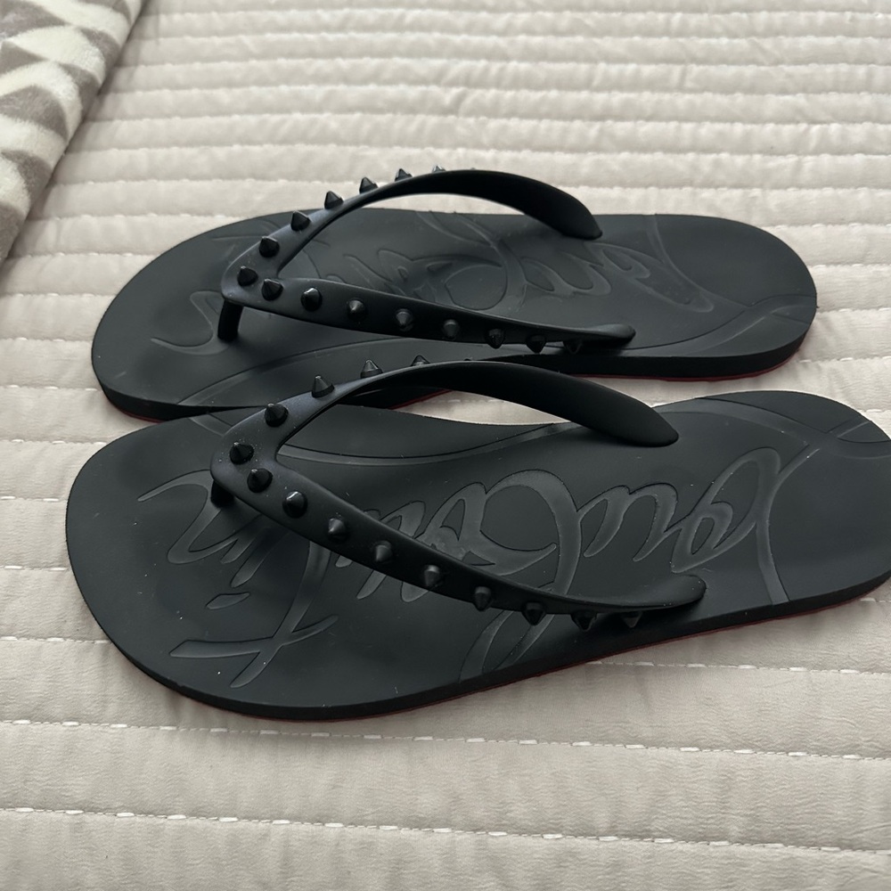 Christian Louboutin flip flops